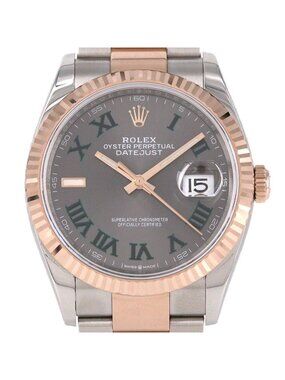 Rolex Datejust 3 Stainless Steel Pink Gold Automatic